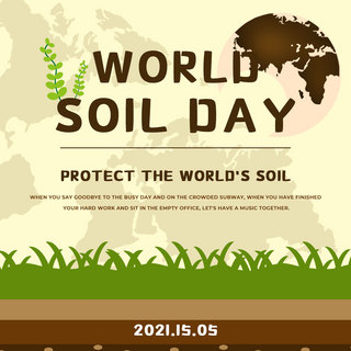 brown grass world soil festival template