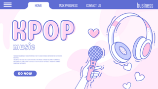 韩国流行音乐节网页模板