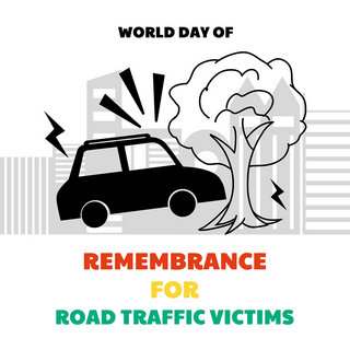world day of remembrance for road traffic victims cartoon simplicity social media post