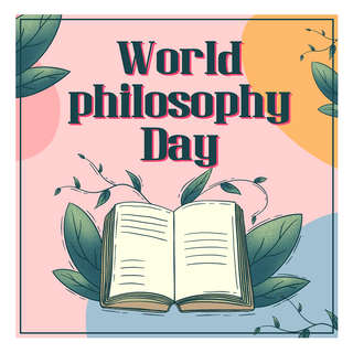 world海报模板_world philosophy day pink botany