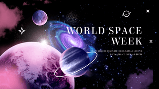 planet海报模板_world space week the stars posters