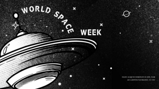 world space week spaceship poster