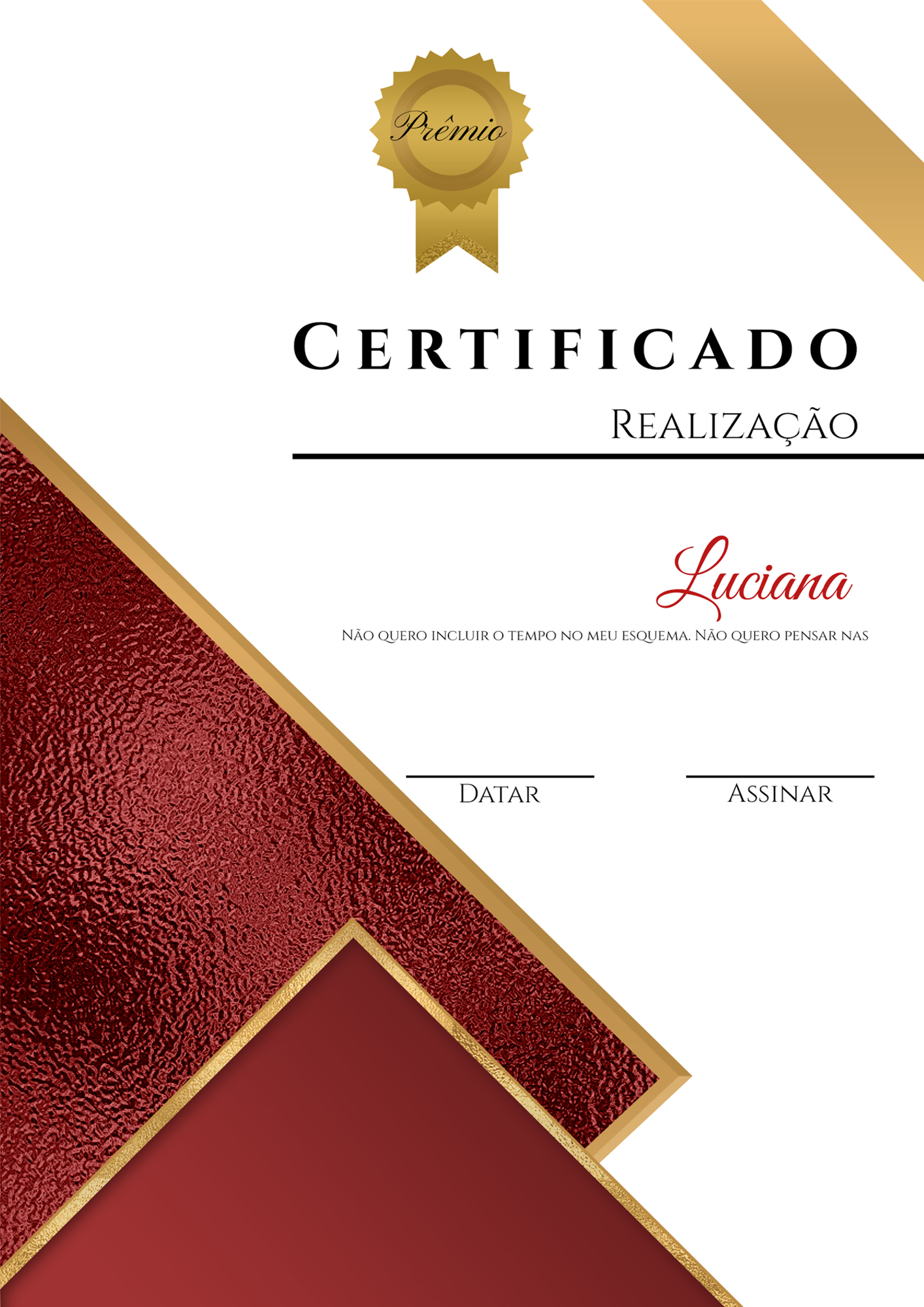 现代竖版时尚葡萄牙语证书图片