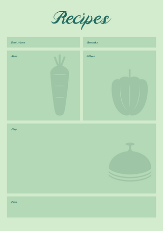 胡萝卜食谱卡通绿色海报