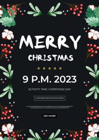 圣诞节冬季活动海报模板