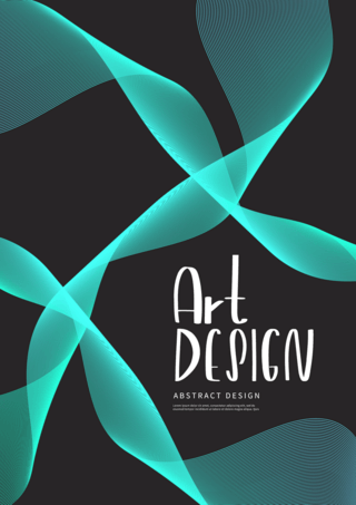 绿色抽象背景设计海报模板_艺术抽象创意绿色封面