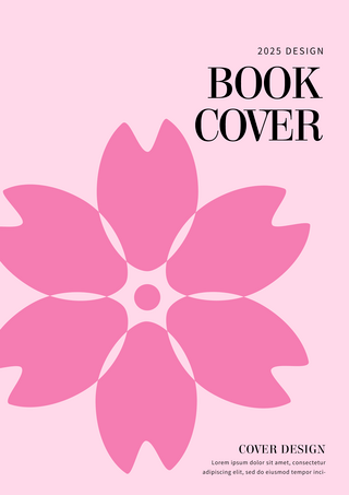 书籍封面花纹商务粉色海报