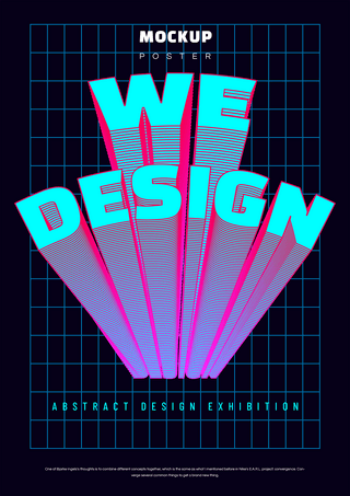 艺术设计字体设计海报模板_3d字体现代风格海报