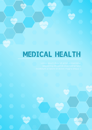 医疗健康白色海报模板_医疗健康抽象风格商业模版小册子