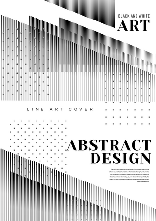 画册海报模板_抽象平面风格黑白色海报