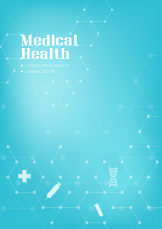 星系连接海报模板_医疗健康现代抽象模版小册子
