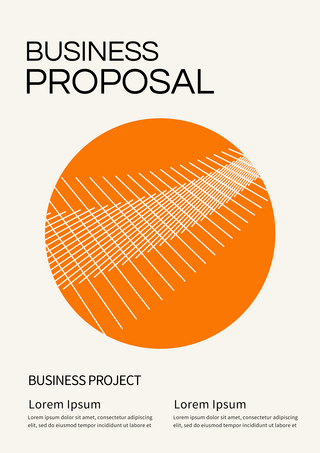 商务提议抽象橙色海报