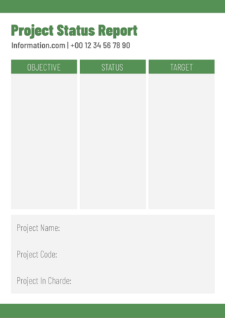 项目状态报告简约商务绿色模板