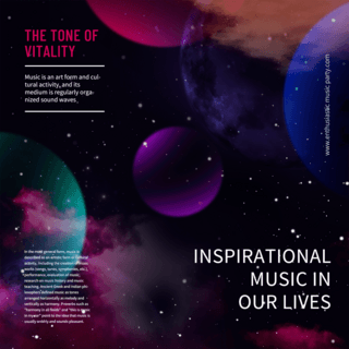 宇宙星球海报模板_音乐派对星球