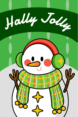 可爱圣诞雪人海报模板_圣诞节日雪人围巾