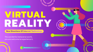 互联网虚拟现实技术横幅科技海报