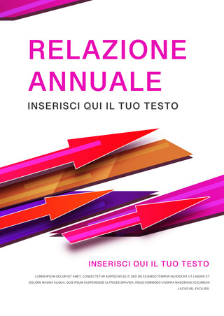 公司报告海报模板_几何彩色箭头商业报告
