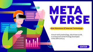 互联网虚拟现实技术横幅互联网科技横幅