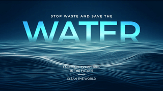 世界的世界海报模板_海平面波浪世界水日节日网页横幅