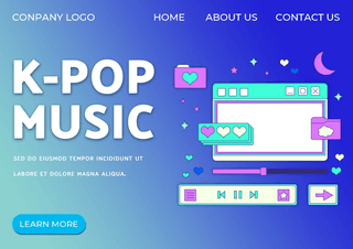 k-pop音乐概念网页模板