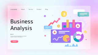 商业分析数据分析落地页网页模板