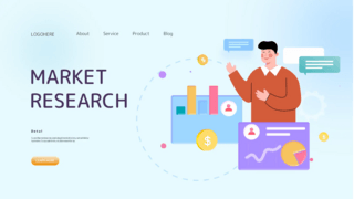 主页海报模板_市场研究商业数据分析落地页网页模板