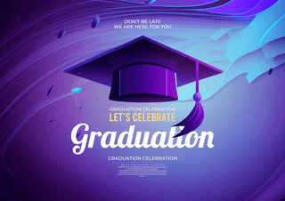 大学梦想海报模板_博士帽毕业季毕业典礼宣传海报