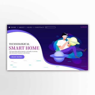 智能科技网页海报模板_智能家居网页设计