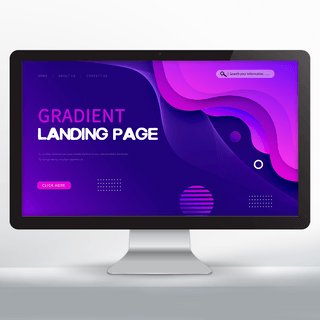 主页科技海报模板_抽象紫色渐变网页设计
