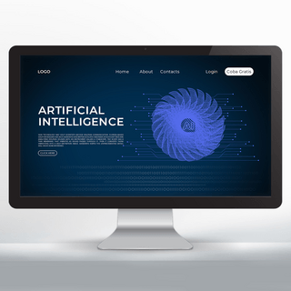 智能科技网页海报模板_智能科技技术网页