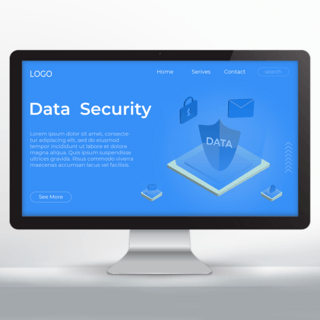 智能科技网页海报模板_智能科技防护数字安全保护网络安全宣传网页