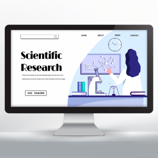 主页设计海报模板_科学研究宣传主页设计