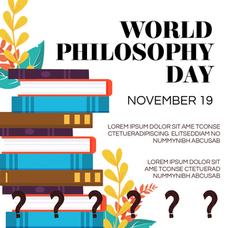哲理海报模板_思考world philosophy day 节日社交媒体