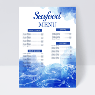 蓝色海底世界餐厅菜单