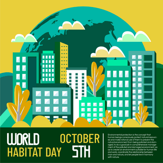 world海报模板_world habitat day 节日社交媒体