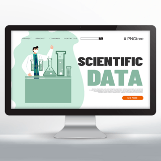 研究方向海报模板_卡通风格创意科学研究宣传网页设计