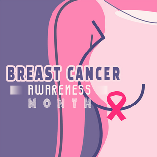 螳螂轮廓海报模板_乳腺癌防治宣传月 sns粉色女性身体轮廓