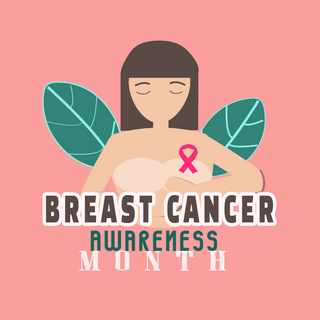 乳腺癌防治宣传月 sns粉色女性身体轮廓