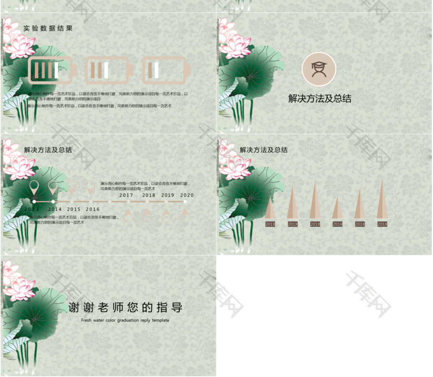 古典花纹论文答辩开题报告社会实践PPT模版免