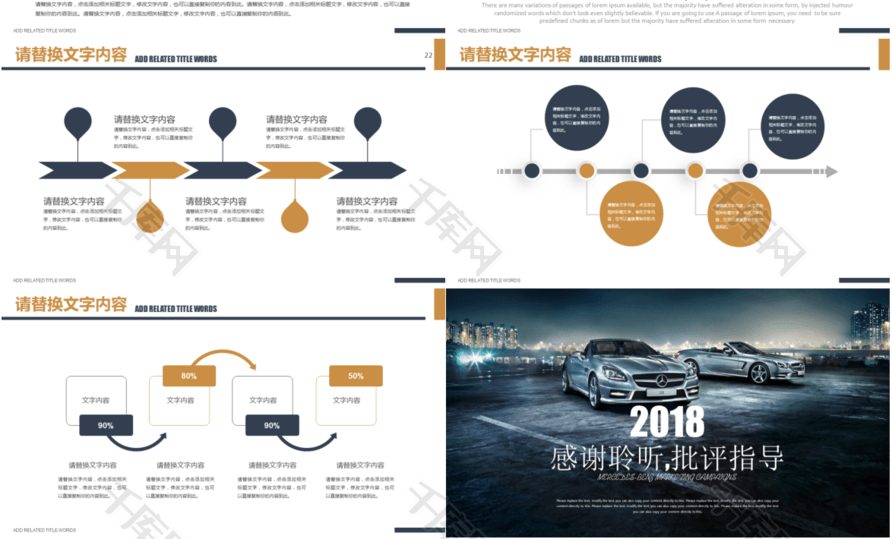 奔驰汽车营销宣传计划书PPT模板模版免费下载