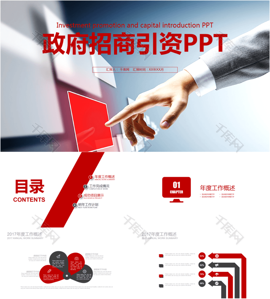 政府招商引资PPT模版免费下载_ppt模版_千库