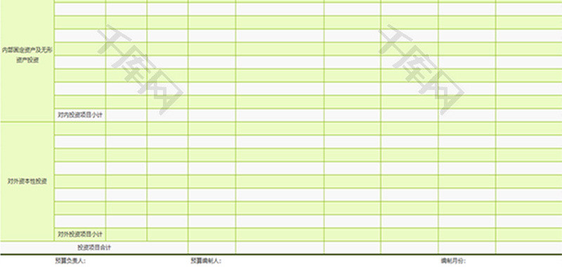 财务投资项目预算审批表excel模板