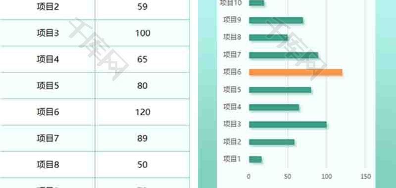 企业办公通用条形图excel模板