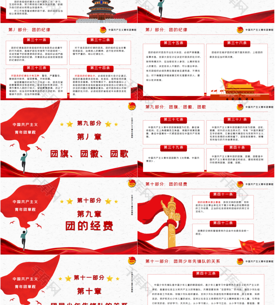 深入解读中国共产主义青年团章程PPT模板