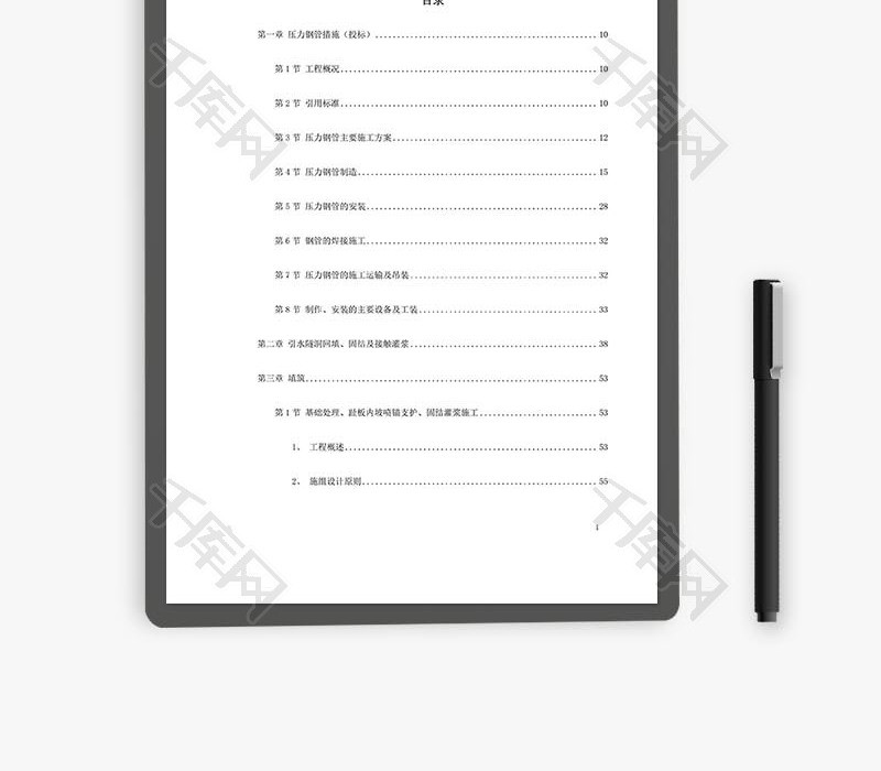 某电站配套水库工程实施性施工word文档