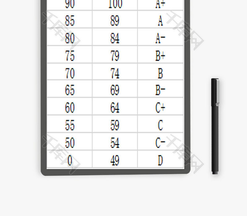 学校管理学生成绩表Excel模板