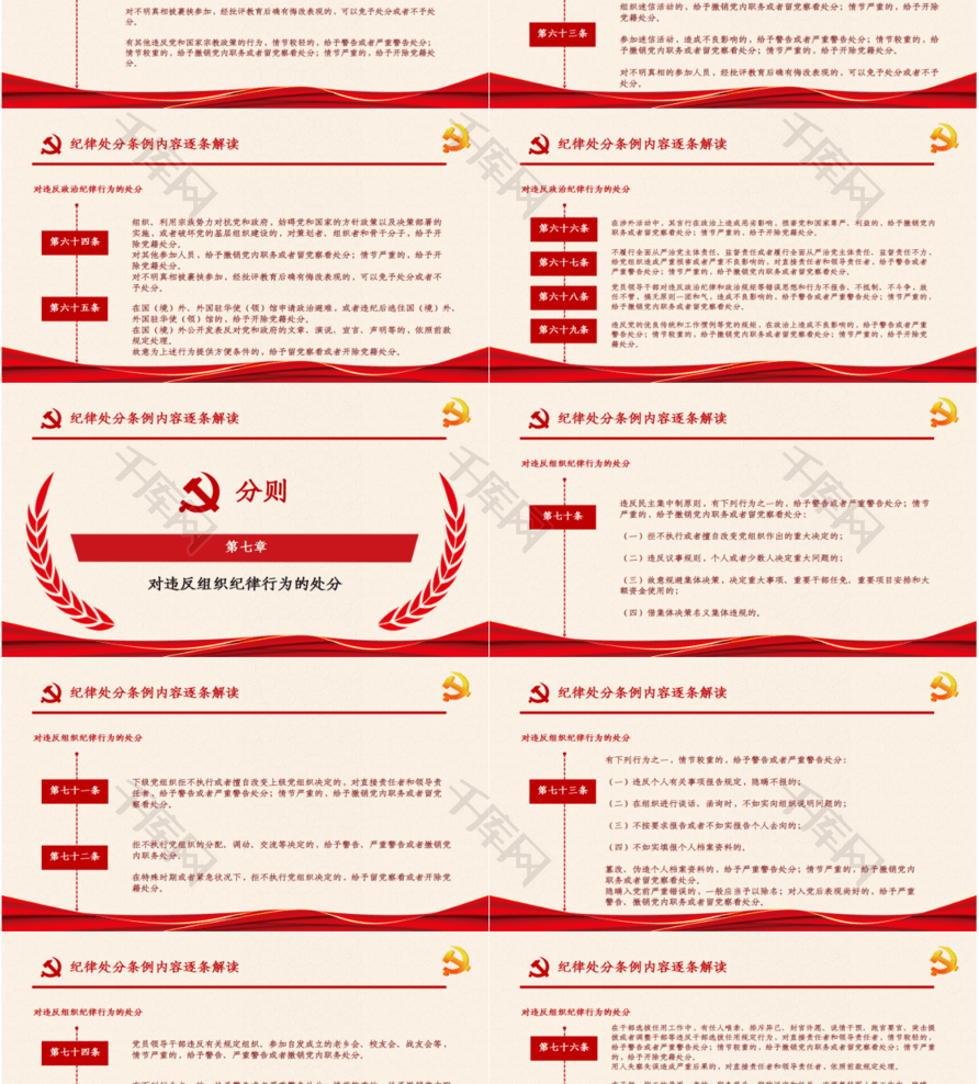 中国共产党纪律处分条例PPT模板