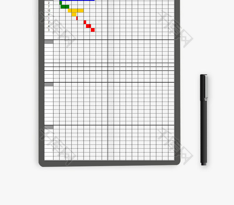 日常办公甘特图计划进度计算Excel模板