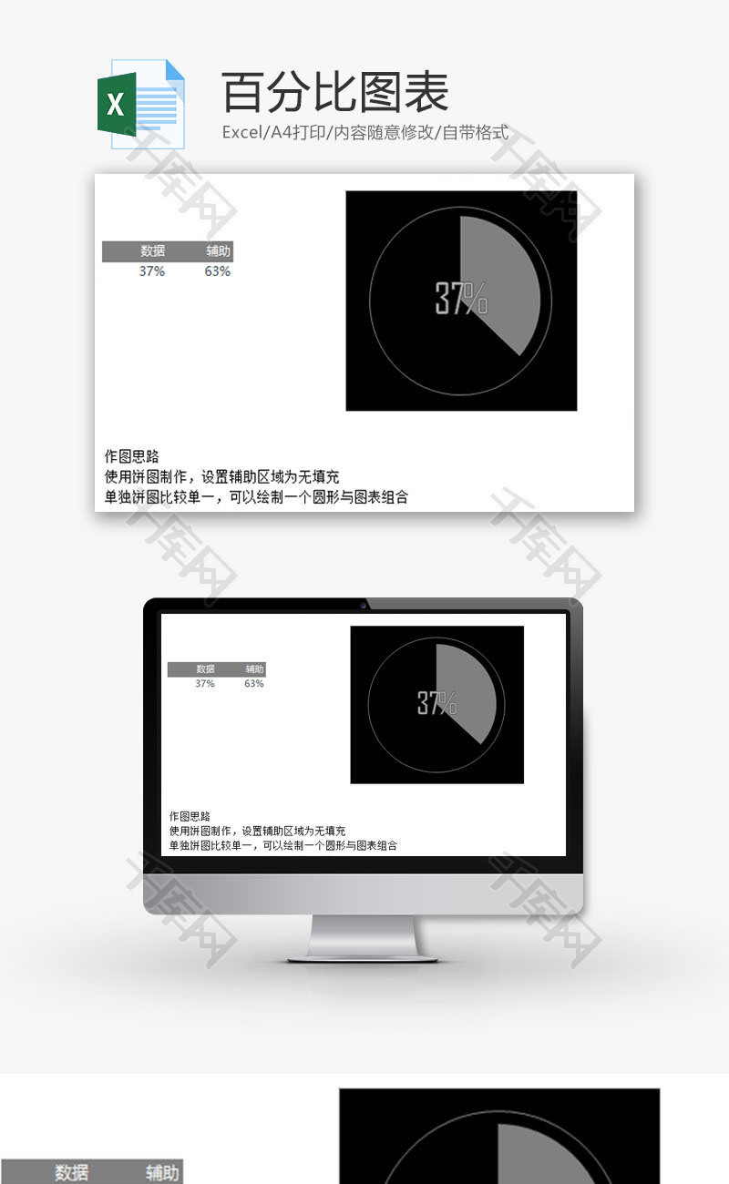 百分比图表EXCEL模板