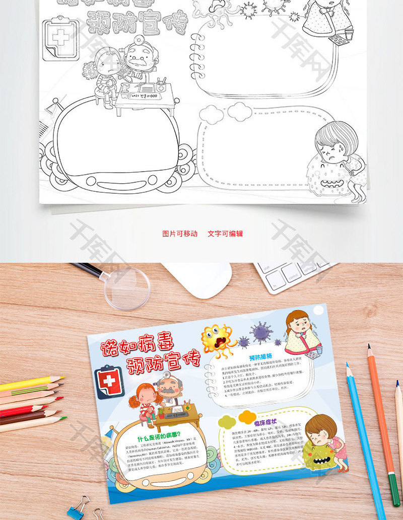 诺如病毒预防宣传小报word手抄报